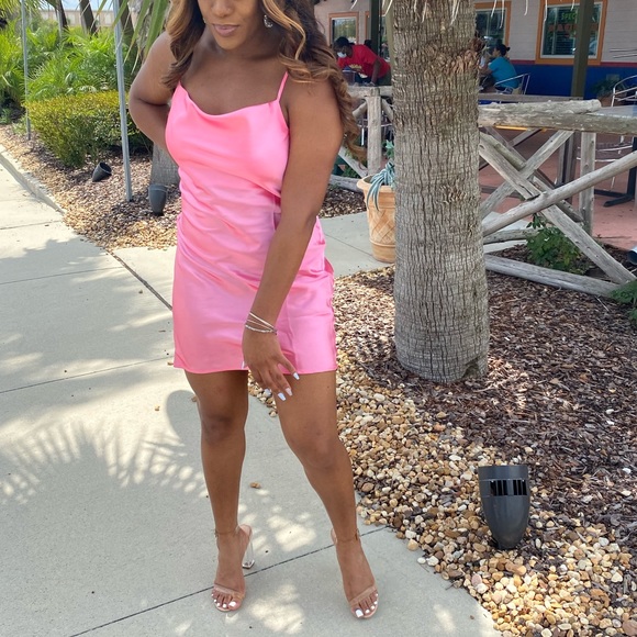 Satin Shift Dress - Picture 5 of 5